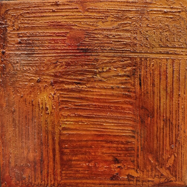 Reflets ambrés 绘画, 7.9x7.9 in