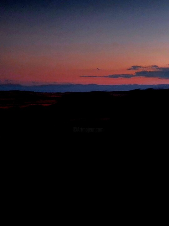 摄影 标题为“Pink sunset - origi…” 由Elina Ohanyan, 原创艺术品, 操纵摄影 安装在木质担架架上