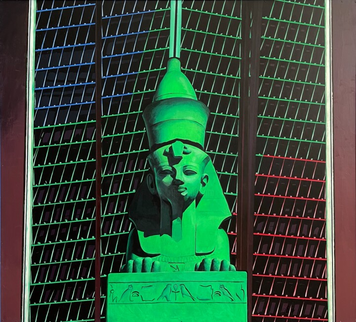 Peinture intitulée "The Sphinx" par Leonid Varushkin, Œuvre d'art originale, Acrylique Monté sur Châssis en bois
