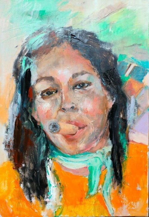 DAISY cuba 绘画, 21.7x15 in