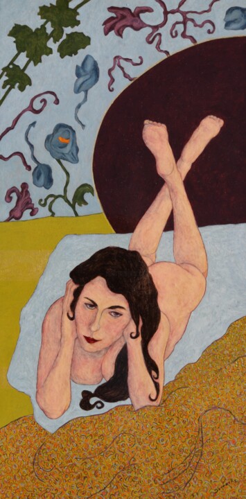 Pensée 4 绘画, 23.6x11.8 in