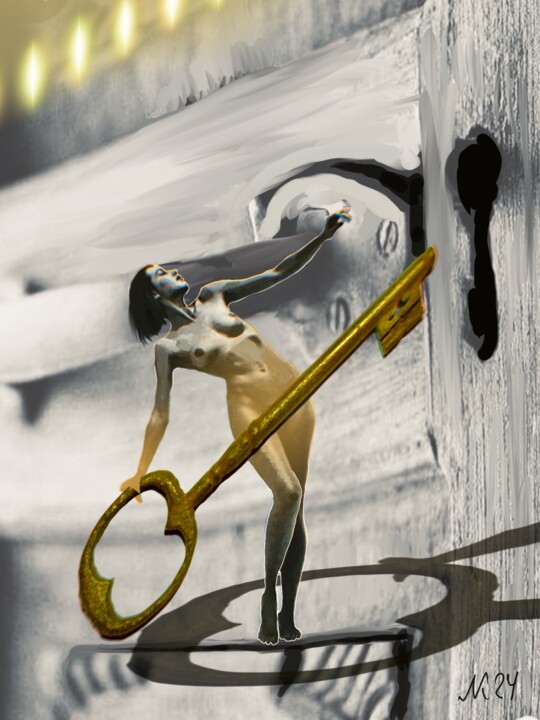 Digital Arts titled "Space games" by Lena Kolambet, Original Artwork, Digital Collage