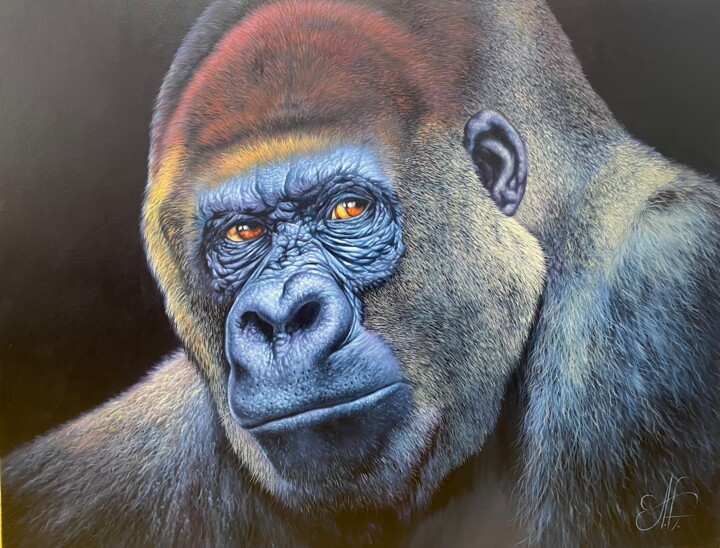 gorilla 绘画, 35.4x43.3 in