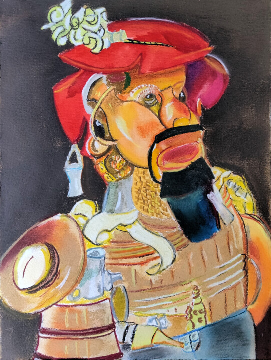 Bierwelt (empfunden nach Arcimboldo) 图画, 11.7x16.1 in
