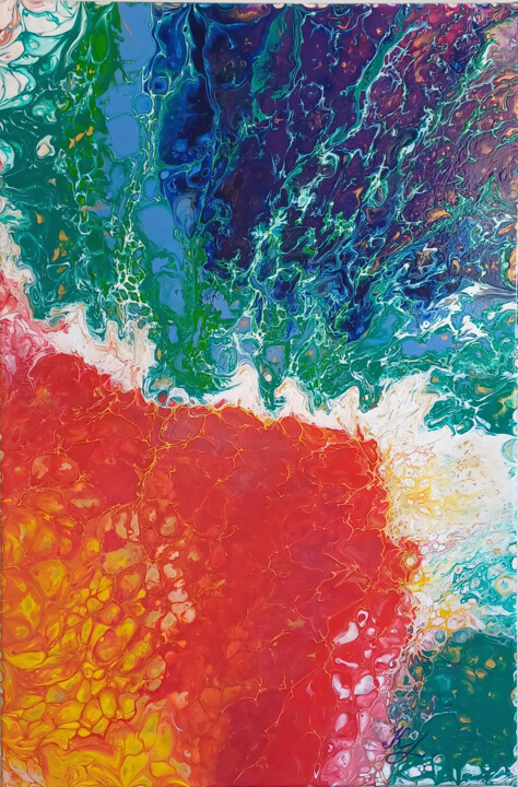 State of Flow – Mesmerizing Abstract Painting in 39.5 x 59.5 绘画, 23.4x15.6 in