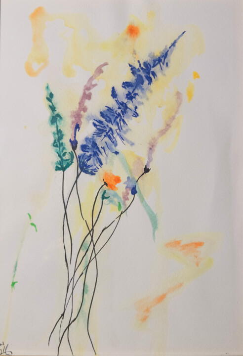 Blooming Serenity 绘画, 11.8x7.9 in