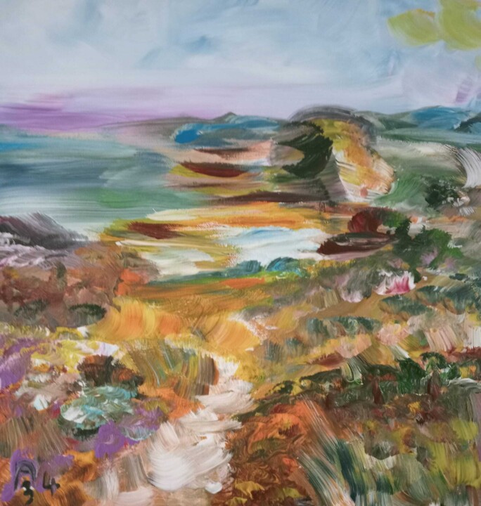 Peinture intitulée "Le bal de la mer" par Audran, Œuvre d'art originale, Acrylique