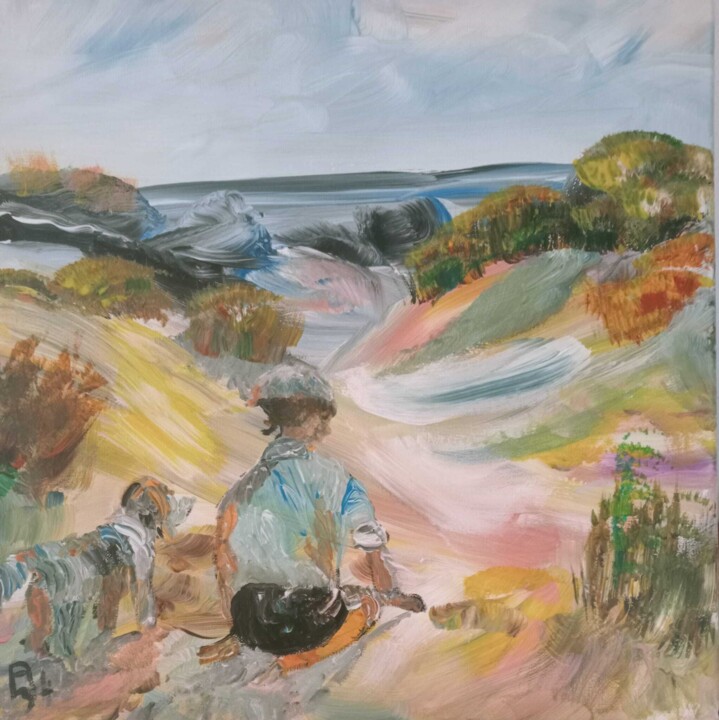 Peinture intitulée "Un Instant de Bonhe…" par Audran, Œuvre d'art originale, Acrylique
