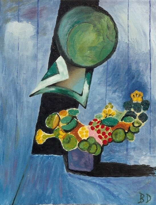 FLEURS ET CERAMIQUE Pittura, 13,8x10,6 in