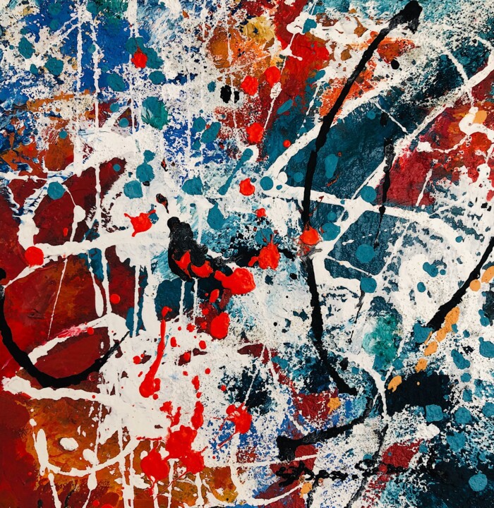 Pintura titulada "Little impulse" por Dam Domido, Obra de arte original, Acrílico Montado en Bastidor de camilla de madera