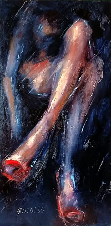 Red Shoes 绘画, 23.6x11.8 in