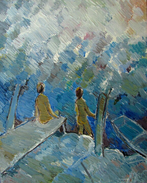 Bathers Pittura, 19,7x15,8 in
