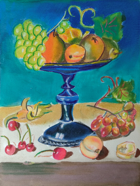Stillleben empfunden nach Clara Peeters Pittura, 11,7x16,1 in