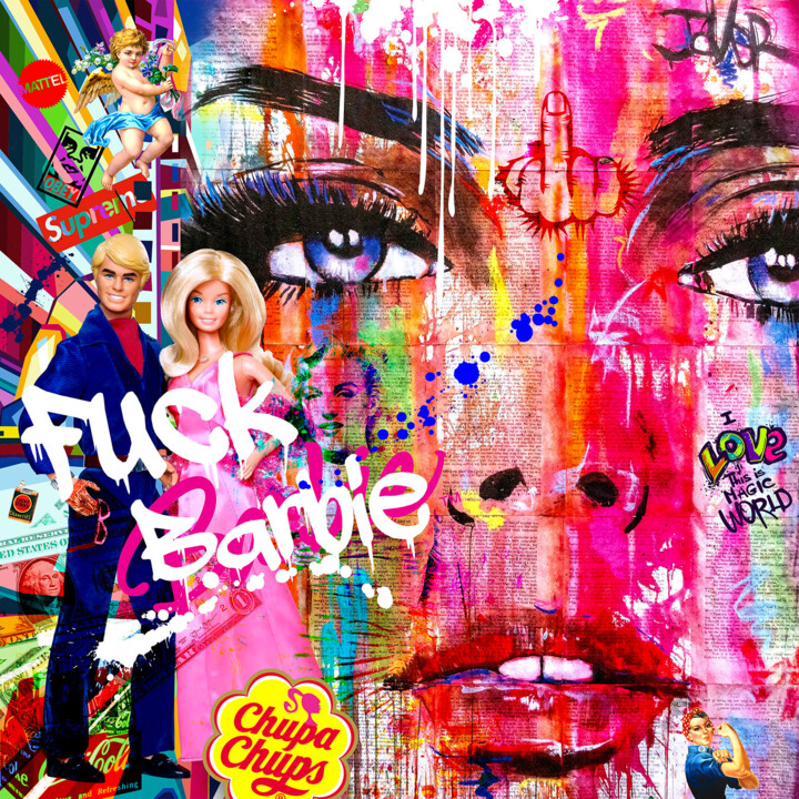 Fuck Barbie Arte digitale, 11,8x11,8 in