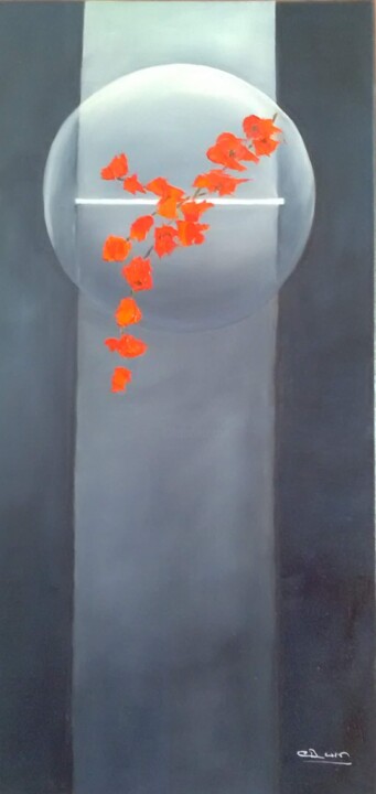 Schilderij,  29,5x14,6 in 