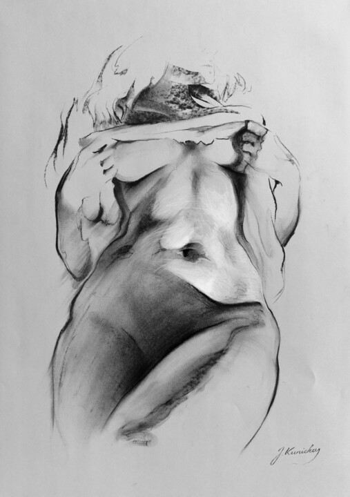 Drawing titled "P24-0331A Point of…" by Jonas Kunickas, Original Artwork, Charcoal