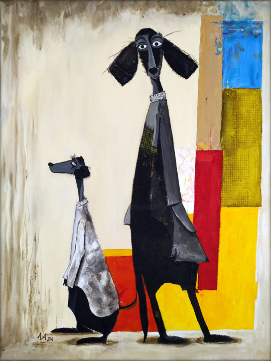 Peinture intitulée ""Sherlock Holmes" a…" par Alexander Aksyonov, Œuvre d'art originale, Acrylique Monté sur Châssis en bois