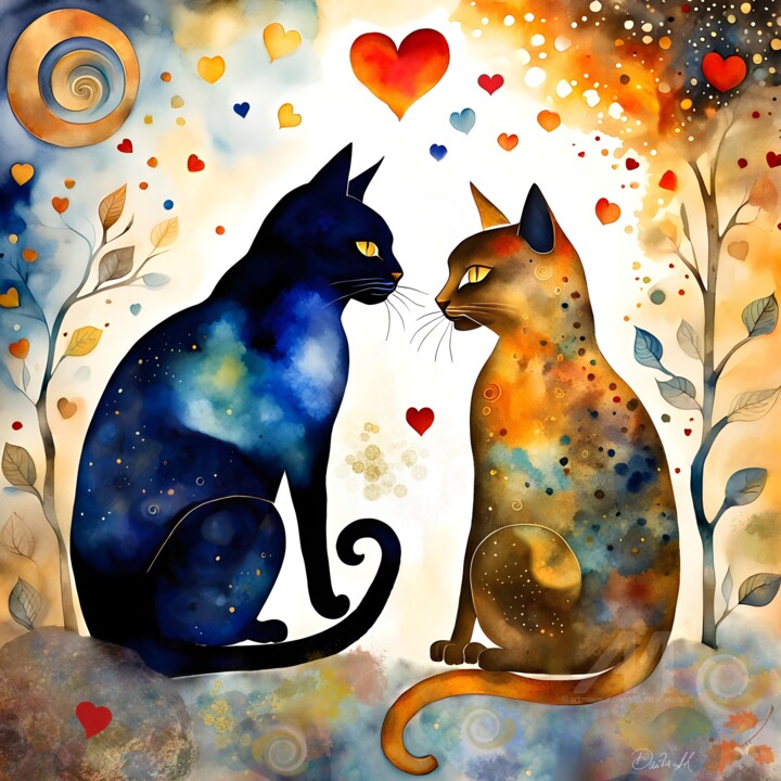 Autumnal Cats 数字艺术