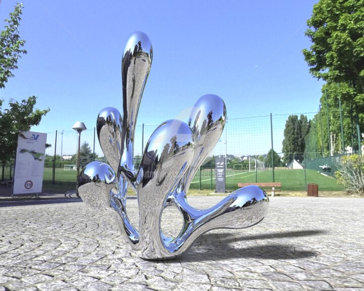 Harmony in Flux#7(Medium edition) Escultura, 63x46,9 in