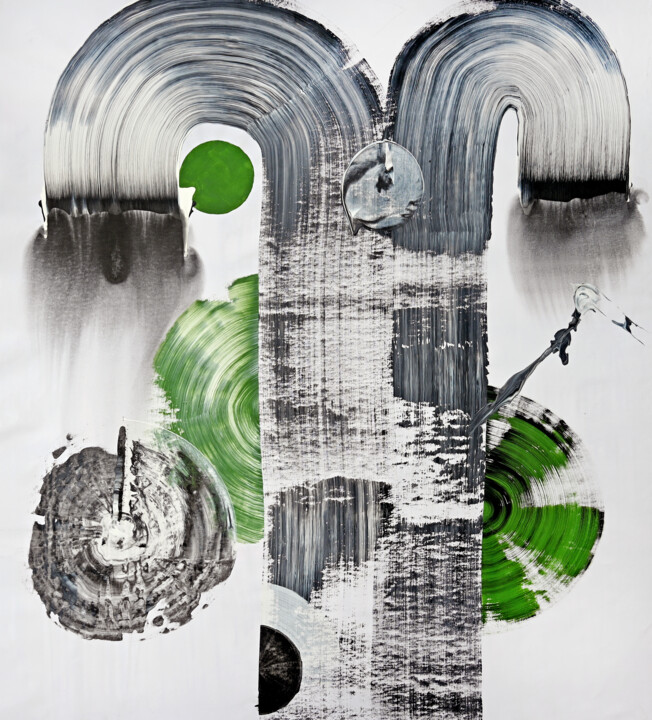 Appointed green Painting, 43x39 in
