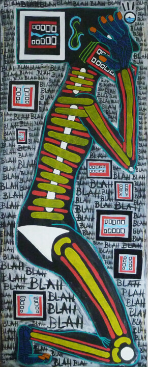 THINK BEFORE YOU SPEAK 绘画, 52x20.9 in