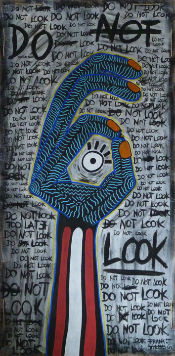 DO NOT LOOK 绘画, 49.2x23.6 in