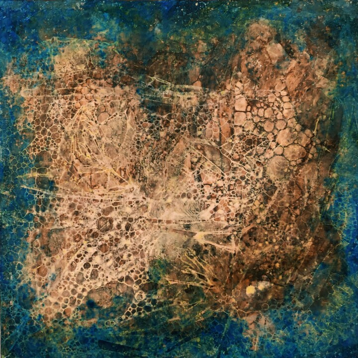 Chromatic Decay 1 绘画, 15.8x15.8 in