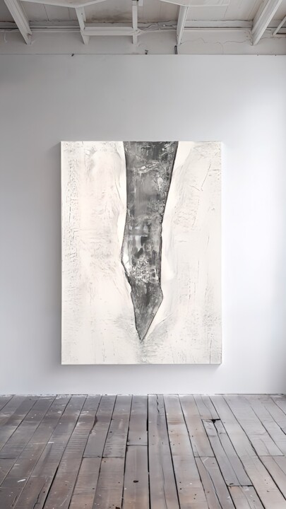 Texture artwork "Lonely" 绘画, 27.6x19.7 in