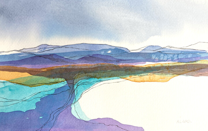 Nature abstraite - 02 绘画, 5.9x10.2 in