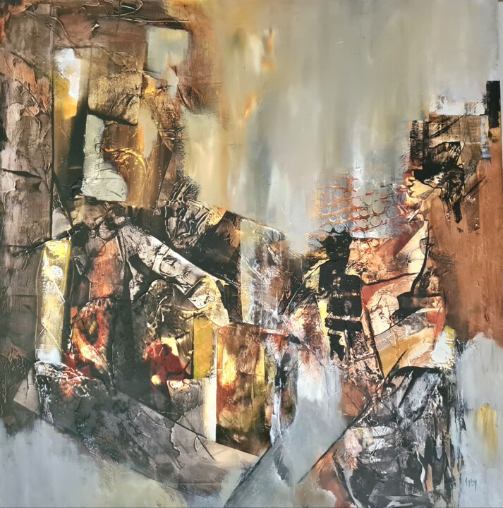 DECONSTRUCTION 绘画, 35.4x35.4 in