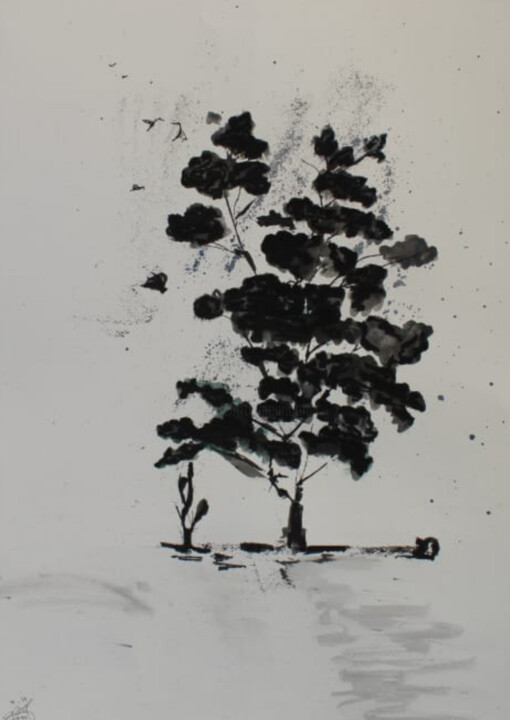 Silent Grove Pittura, 27,6x19,7 in