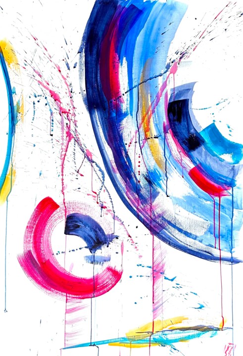 Time Islands XXVI 绘画, 43.3x29.5 in
