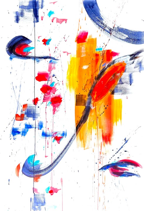 Time Islands II 绘画, 43.3x29.5 in