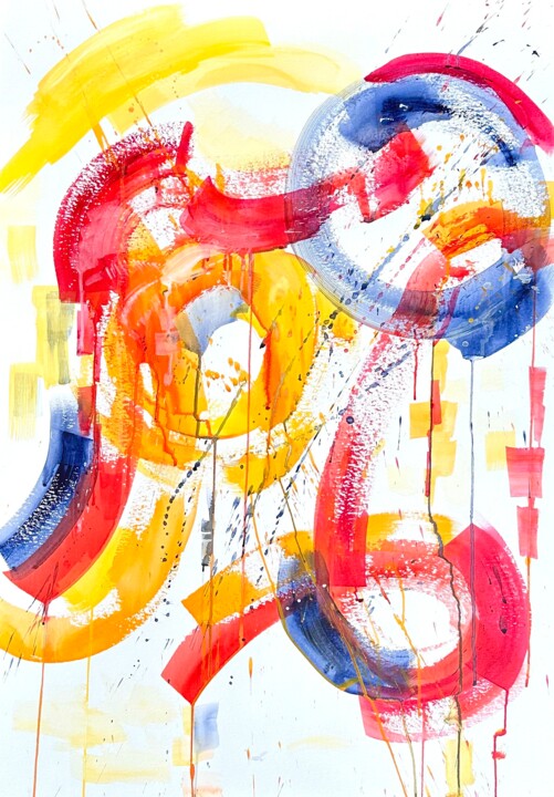 Time Islands XXIX Painting, 39.4x27.6 in