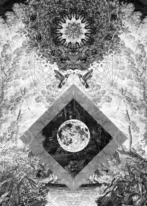 Digital Arts titled "Echo of Silence. Gi…" by Ladislav Hubert, Original Artwork, Digital Collage