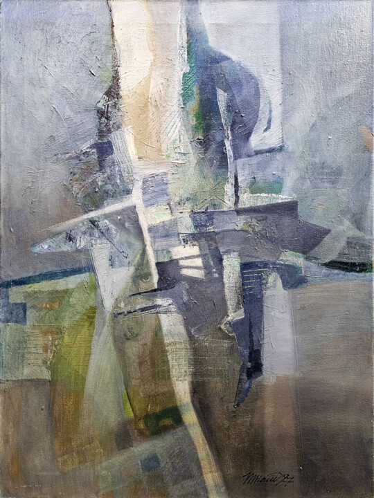 Painting titled "SPLIT" by Nikolai Taidakov, Original Artwork, Oil