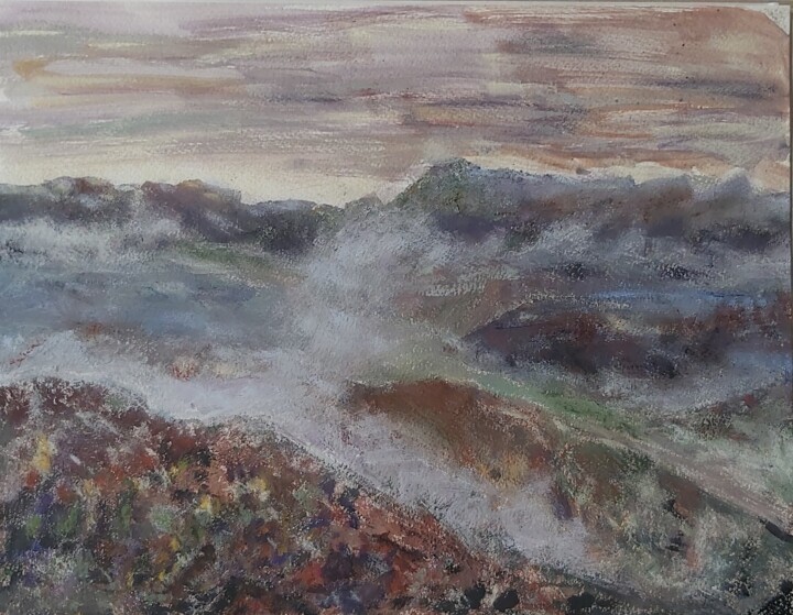 Abstract mountains Pittura, 11,7x15,2 in