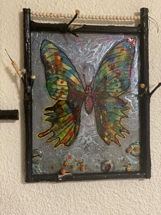 Repos Papillon 绘画, 12.2x8.7 in