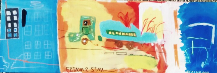 Duel 绘画, 11.8x35.4 in