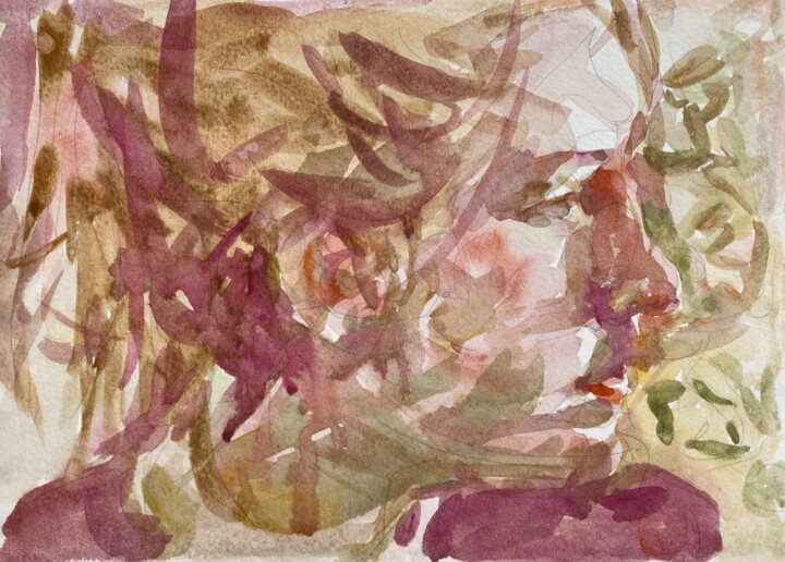 Malerei mit dem Titel "Hydrangea" von Xiao Han, Original-Kunstwerk, Bleistift