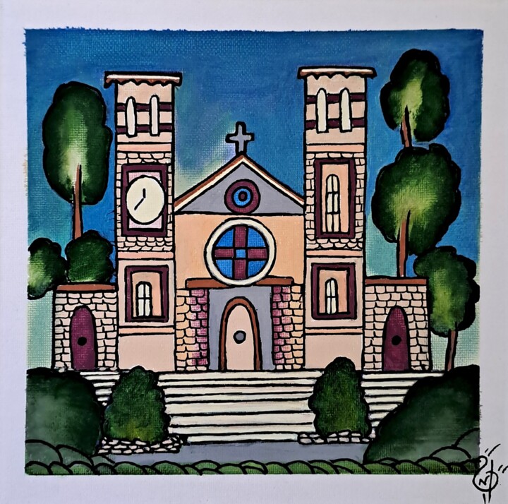 Notre-Dame-des-Passes Pintura, 7,9x7,9 in