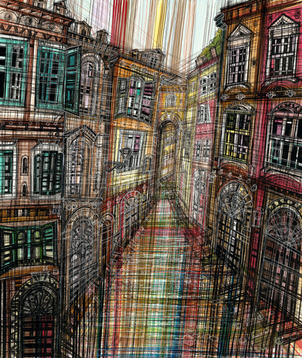 Trastevere. Rome Resim, 23,6x19,7 in