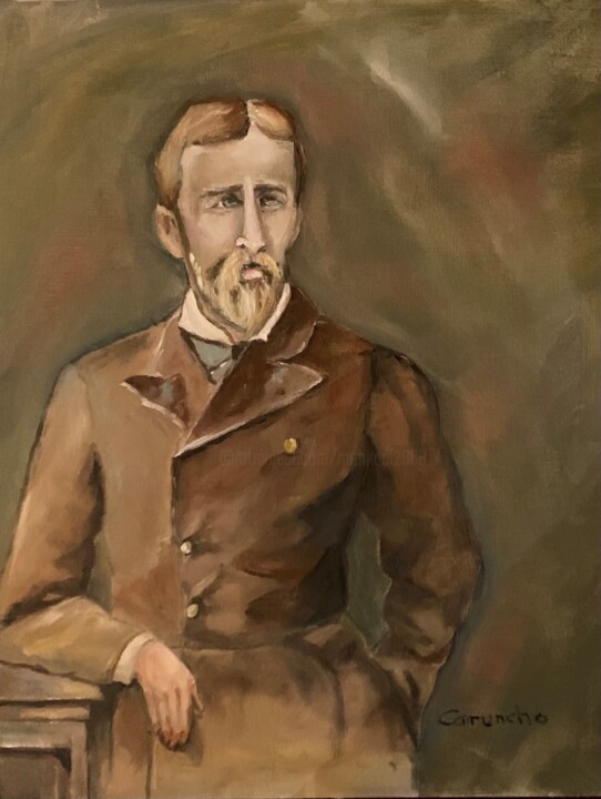 Pintura titulada "Alfonso Carlos de B…" por Mónica Caruncho Fontela, Obra de arte original, Oleo Montado en Panel de madera