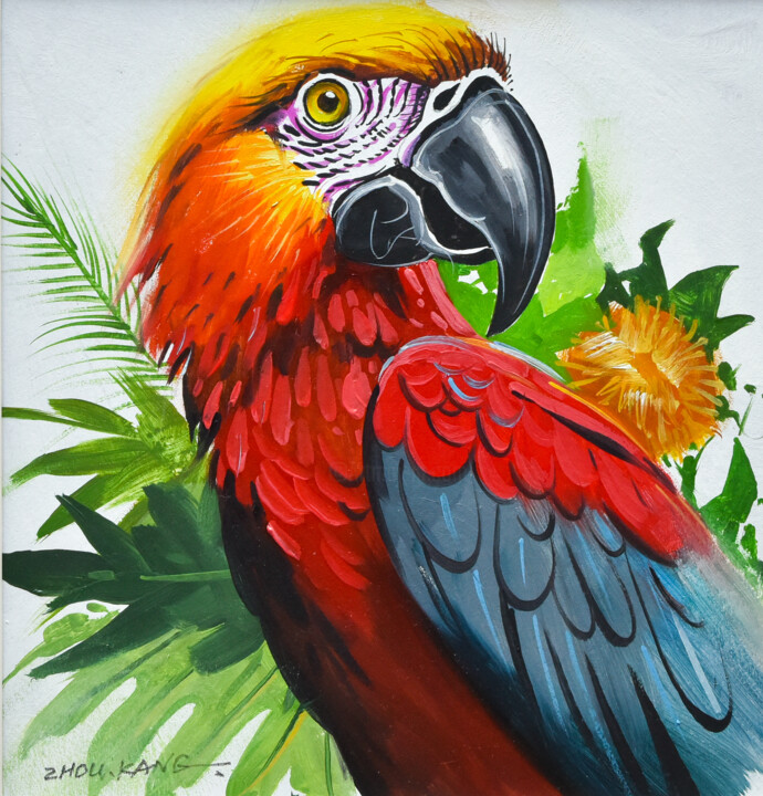 Parrot 1 绘画, 12x11.6 in
