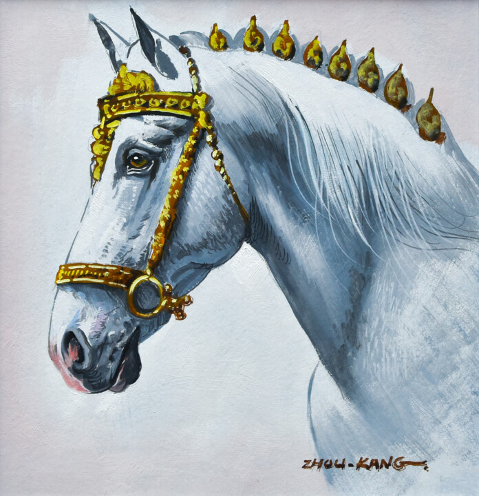 Horse 绘画, 10.6x10.2 in