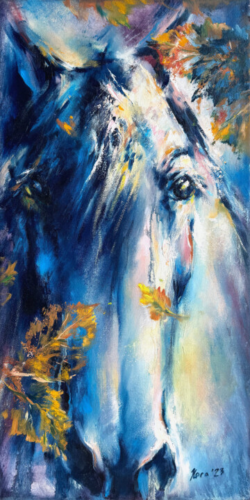 October Horse 绘画, 23.6x11.8 in