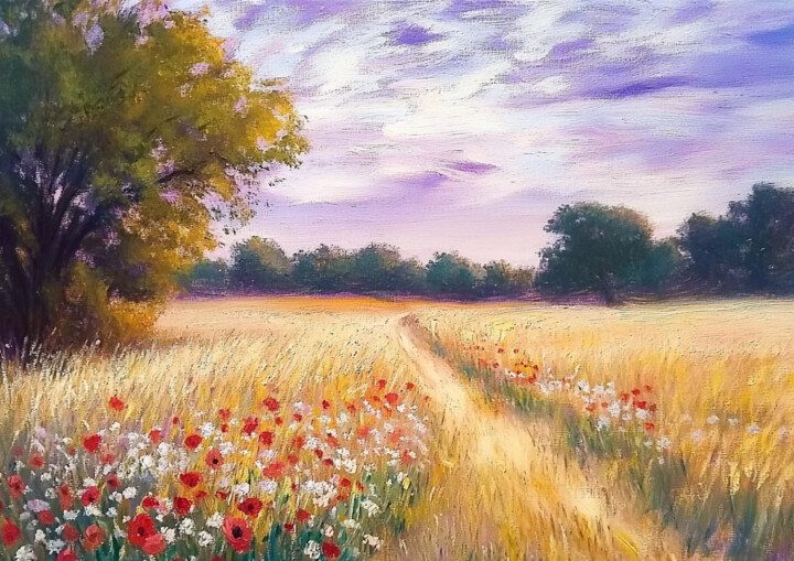 Whispers of the Field - Impressionist Print 印花与版画, 19.7x27.6 in