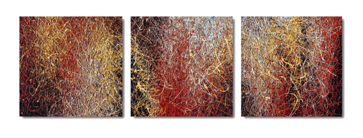 Coffee with cream- triptych 绘画, 19.7x59.1 in