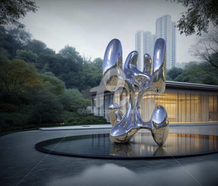 Sculpture titled "Joy in life#8(Large…" by Daniel Kei Wo, Original Artwork, Stainless Steel