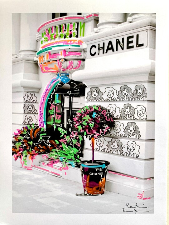 Chanel balcony 2 图画, 15.4x11.4 in